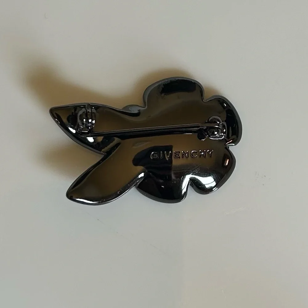 Givenchy Pavé Flower Crystal Brooch Y2K Jewelry